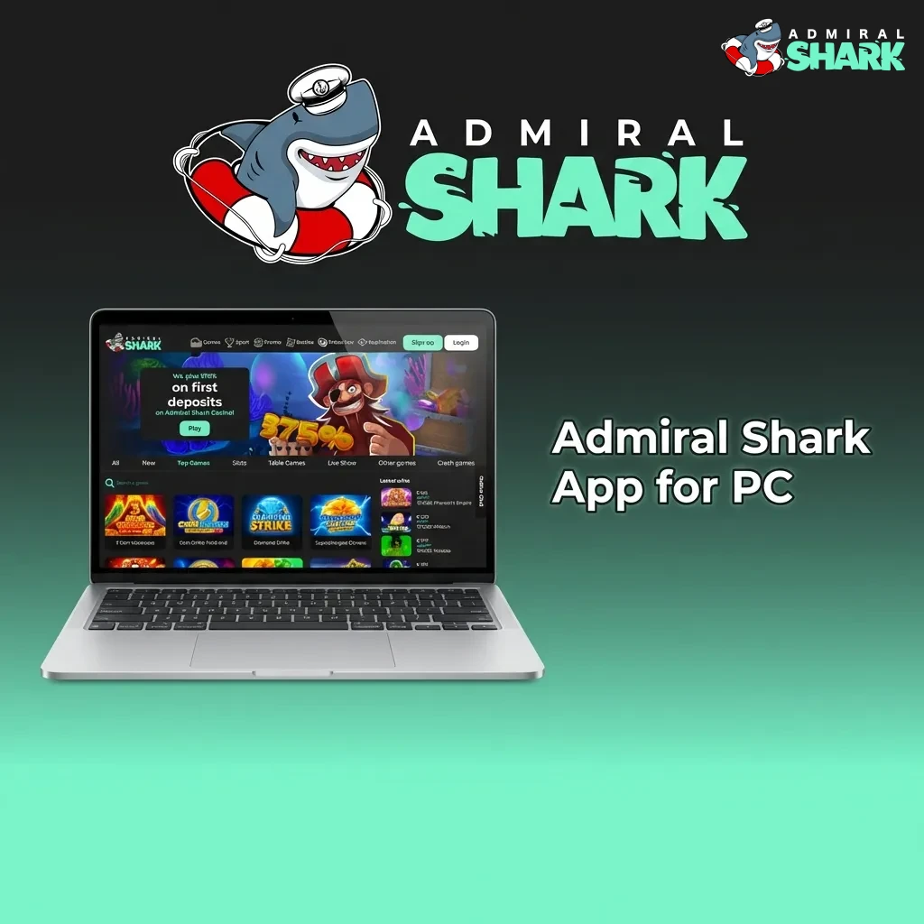 Admiral Shark desktop app interface showing betting markets, live streaming, and synchronized account access across devices
