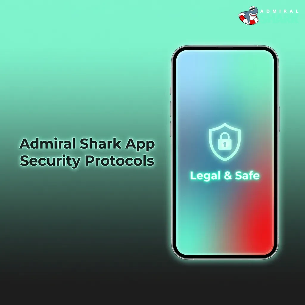 Admiral Shark app security features including 256-bit SSL encryption, two-factor authentication, and automated logout protocols