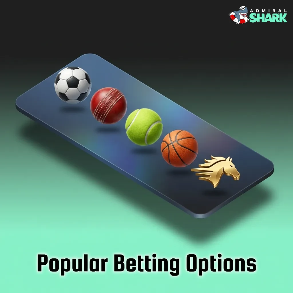 Admiral Shark sportsbook interface showing multi-live, pre-match line, and live betting options for sports wagering