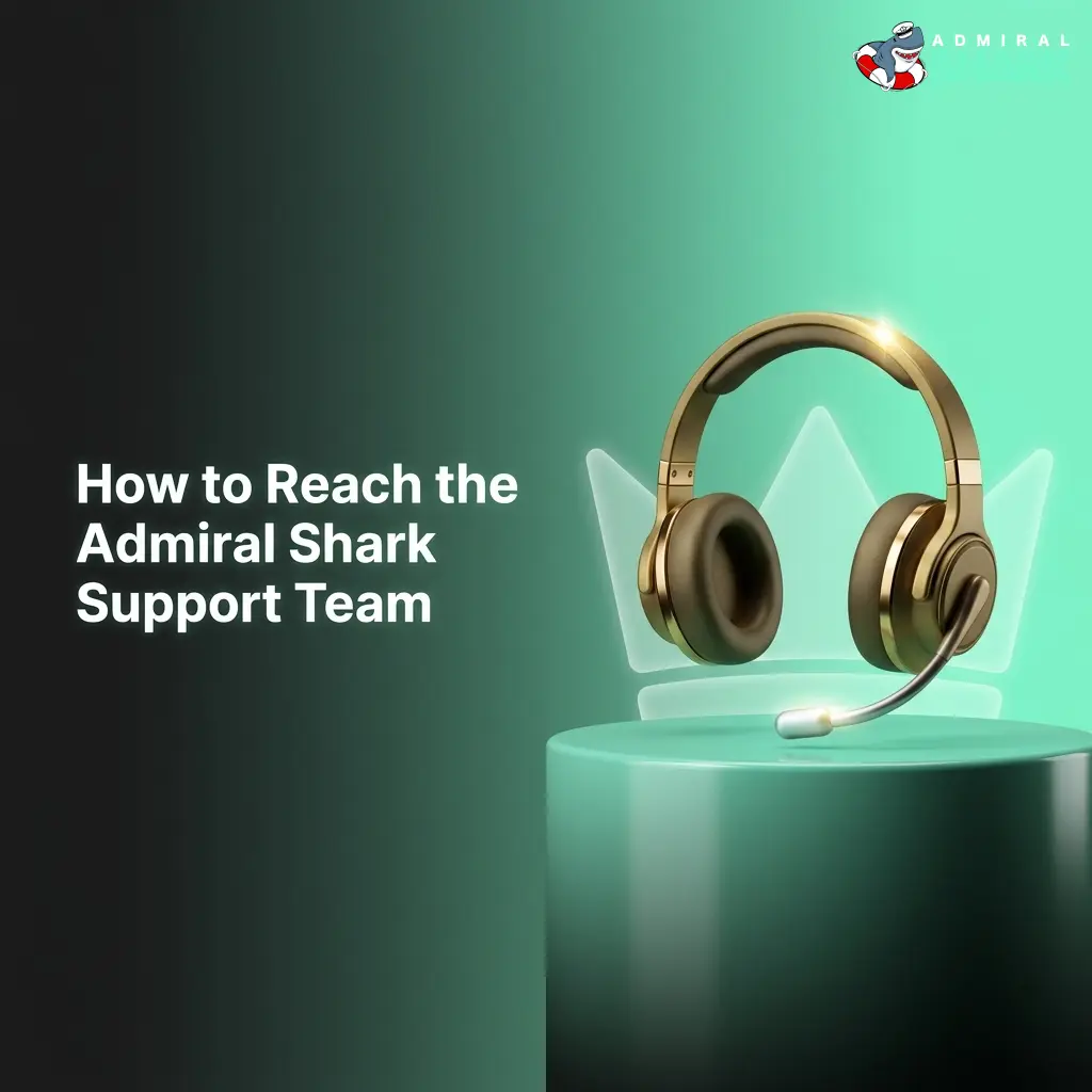 Admiral Shark customer support team contact options including live chat and email for UK players
