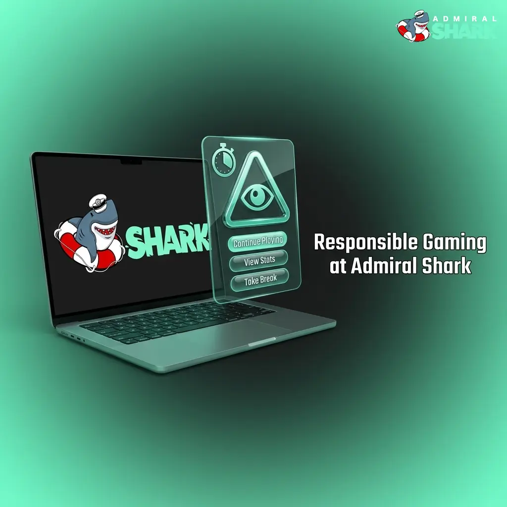 Admiral Shark responsible gaming tools including deposit limits, self-exclusion, and links to GamCare and BeGambleAware support